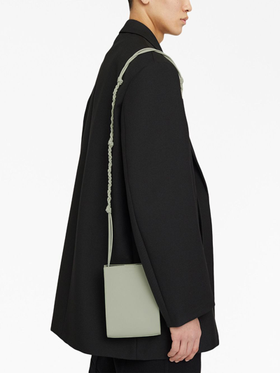 Shop Jil Sander Tangle Braided-strap Shoulder Bag In Green