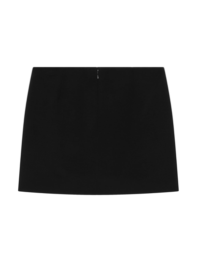 Dolce & Gabbana Logo-plaque Mini Skirt In Black
