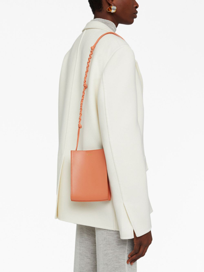 Shop Jil Sander Tangle Braided-strap Shoulder Bag In Orange
