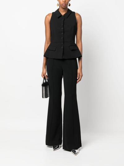 Shop Self-portrait Sleeveless Tailored Jumpsuit In Black