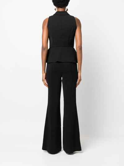 Shop Self-portrait Sleeveless Tailored Jumpsuit In Black