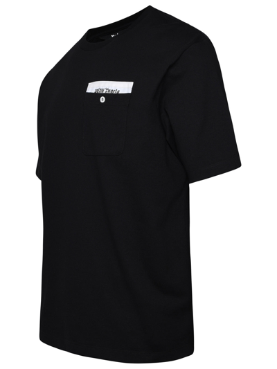 Shop Palm Angels Man Sartorial Tape T-shirt In Black Cotton