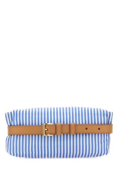 Shop Prada Woman Printed Re-nylon Belt Bag In Multicolor