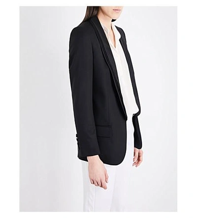 Shop Stella Mccartney Melissa Layered Wool Jacket In Black