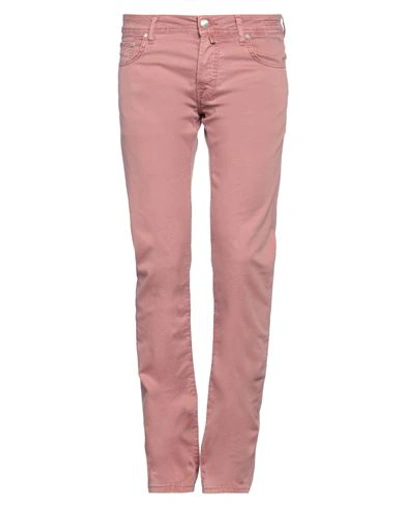 Shop Jacob Cohёn Man Pants Pastel Pink Size 30 Cotton, Lyocell, Elastane