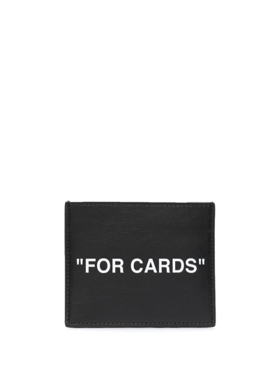 Shop Off-white For Cards Black Card-holder In Leather
