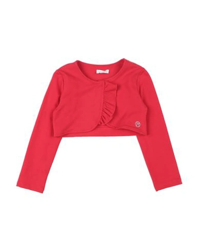 Meilisa Bai Toddler Girl Wrap Cardigans Red Size 5 Cotton, Elastane In Red