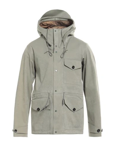 Shop Ten C Man Overcoat & Trench Coat Sage Green Size 34 Polyester, Polyamide