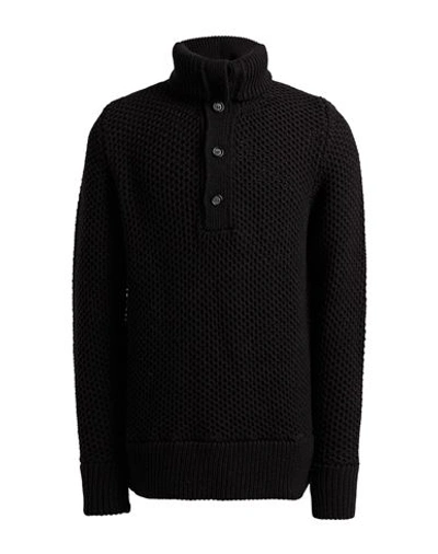 Paolo Pecora Man Sweater Black Size L Virgin Wool, Acrylic In Black