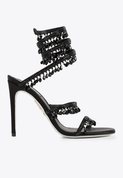 Shop René Caovilla Chandelier 105 Jewel Sandals In Black