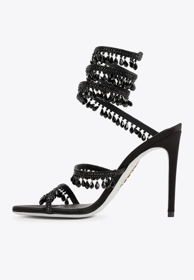 Shop René Caovilla Chandelier 105 Jewel Sandals In Black