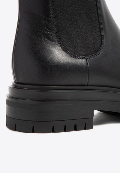 Shop Gianvito Rossi Chester Ankle Boots In Calf Leather In Black