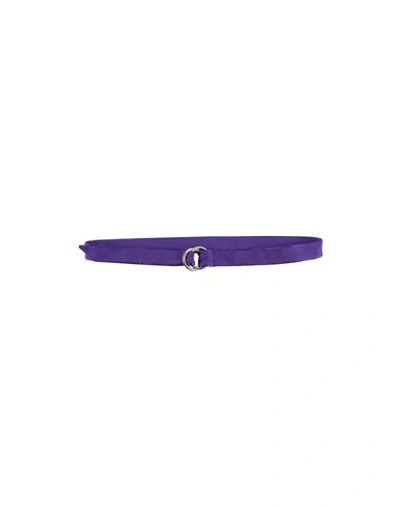 Shop Roda Woman Belt Purple Size Xl Textile Fibers, Metal