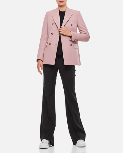 Shop Golden Goose Double-breasted Wool Blazer In Rose