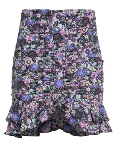 Shop Isabel Marant Woman Mini Skirt Black Size 4 Silk, Polyester