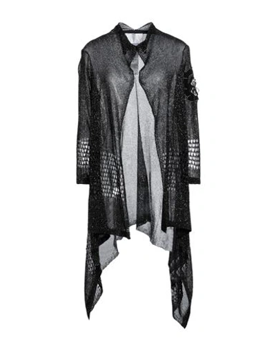 Elisa Cavaletti By Daniela Dallavalle Woman Cardigan Black Size 10 Cotton, Acrylic, Polyamide, Metal In Black