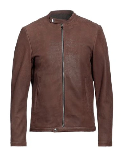 Shop Vintage De Luxe Man Jacket Brown Size 42 Soft Leather