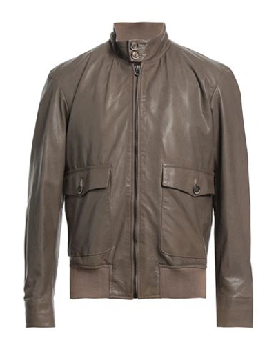 Shop Masterpelle Man Jacket Grey Size S Soft Leather