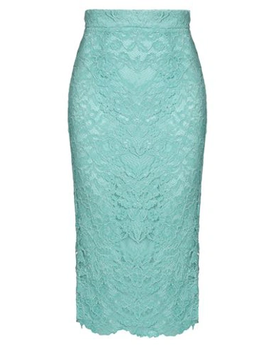 Shop Elisabetta Franchi Woman Midi Skirt Turquoise Size 2 Polyamide, Viscose In Blue