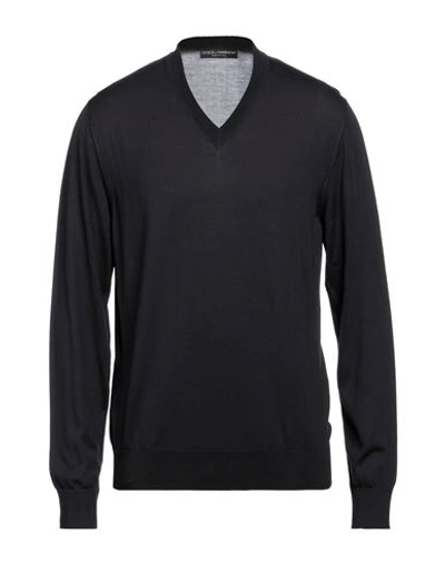 Shop Dolce & Gabbana Man Sweater Steel Grey Size 42 Silk