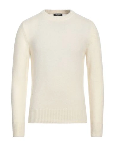 Shop +39 Masq Man Sweater Ivory Size 42 Wool In White