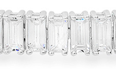 Queen Jewels Baguette Tennis Bracelet In Silver
