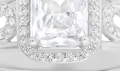 Shop Queen Jewels Sterling Silver Radiant Cut Cubic Zirconia Halo Ring