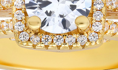 Queen Jewels Round Cubic Zirconia Halo Ring In Gold