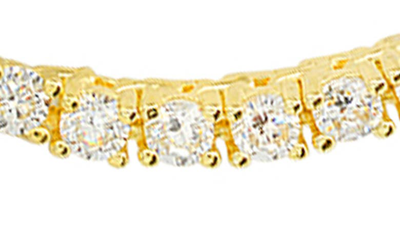 Queen Jewels Cz Tennis Necklace In Gold