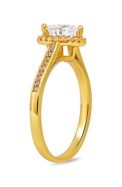 Queen Jewels Heart Cut Cubic Zirconia Ring In Gold