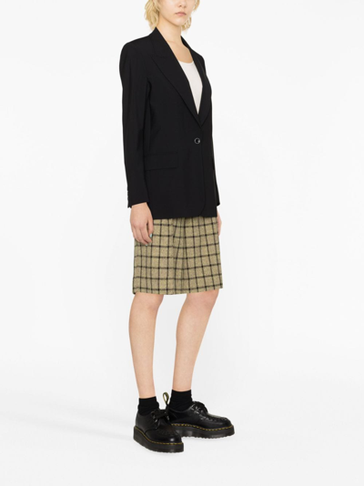 Shop Msgm Single-breasted Wool-blend Blazer In Black