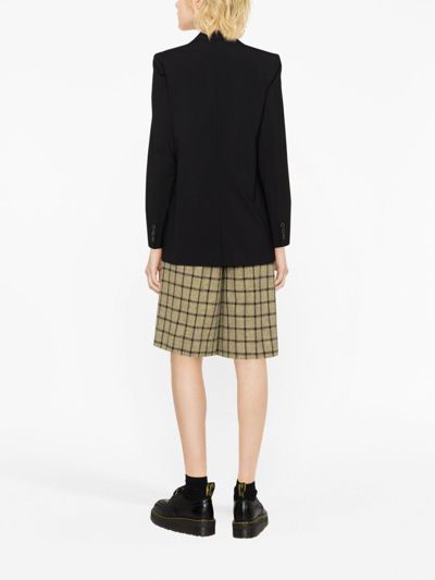 Msgm Single-breasted Wool Blazer In Black