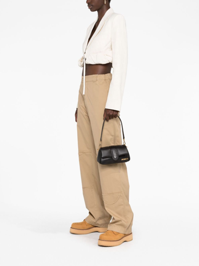 Jacquemus Womens Black Le Petit Bambino Puffy Leather Shoulder Bag In Black