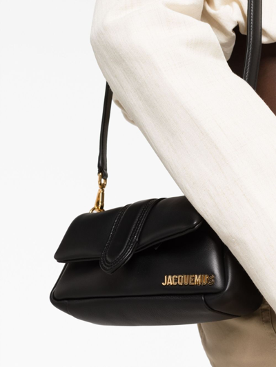 Jacquemus Womens Black Le Petit Bambino Puffy Leather Shoulder Bag In Black