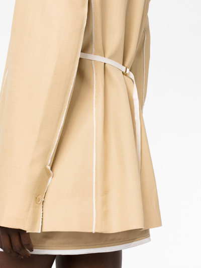 Jacquemus Beige Le Chouchou 'la Veste Caraco' Blazer In Brown