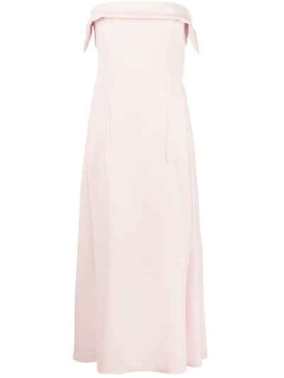 Philosophy Di Lorenzo Serafini Strapless Ponte Midi Dress In Pink