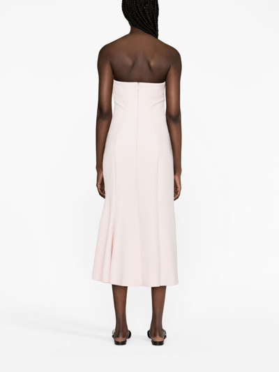 Shop Philosophy Di Lorenzo Serafini Strapless Midi Dress In Pink