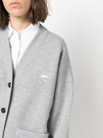 Shop Joshua Sanders Logo-print Smiley-motif Cardigan In Grey