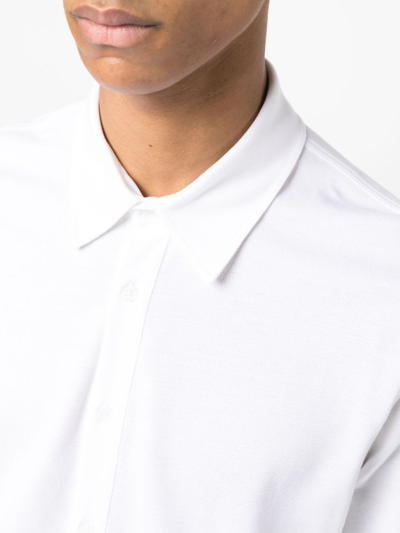 Orlebar Brown Giles Linen Textured Tailored Fit Button Down Shirt In White