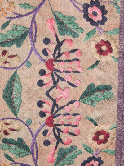 花卉刺绣羊毛围巾