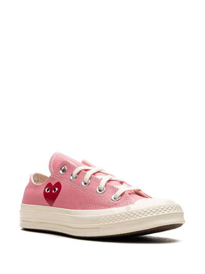 Shop Converse X Comme Des Garçons Play Chuck 70 Low Sneakers In Pink
