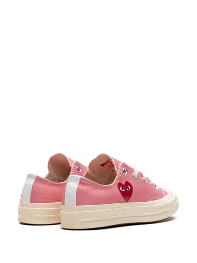Shop Converse X Comme Des Garçons Play Chuck 70 Low Sneakers In Pink