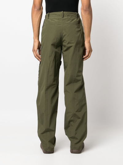 Shop Andersson Bell Mid-rise Cargo Trousers In Green