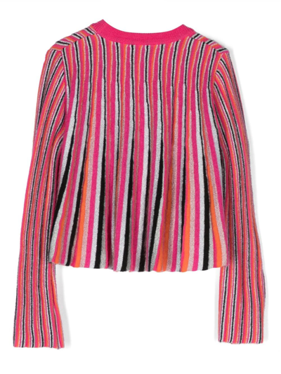Missoni Striped Intarsia-knit Jumper In Pink