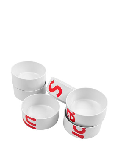 Shop Supreme X Heller Bowls (set Of 6) In White