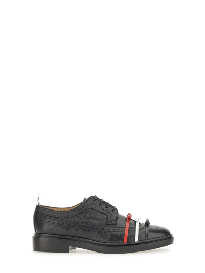 Shop Thom Browne Lace-ups With Three Bows In Black