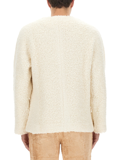 Shop Séfr V-neck Sweater In White