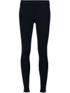 The Row Stratton Stretch-cotton Leggings In Midnight