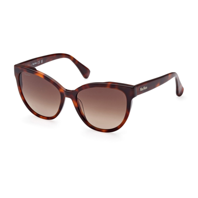 Shop Max Mara Mm0058 52f Sunglasses In Marrone