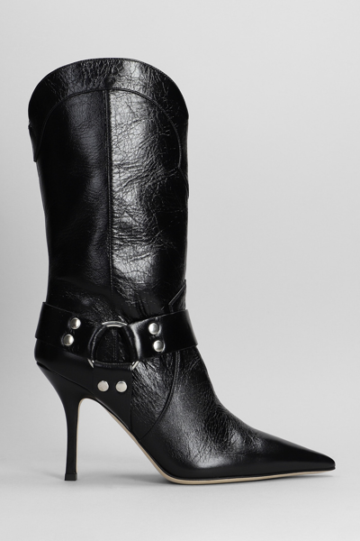 Shop Paris Texas June High Heels Boots In Black Leather